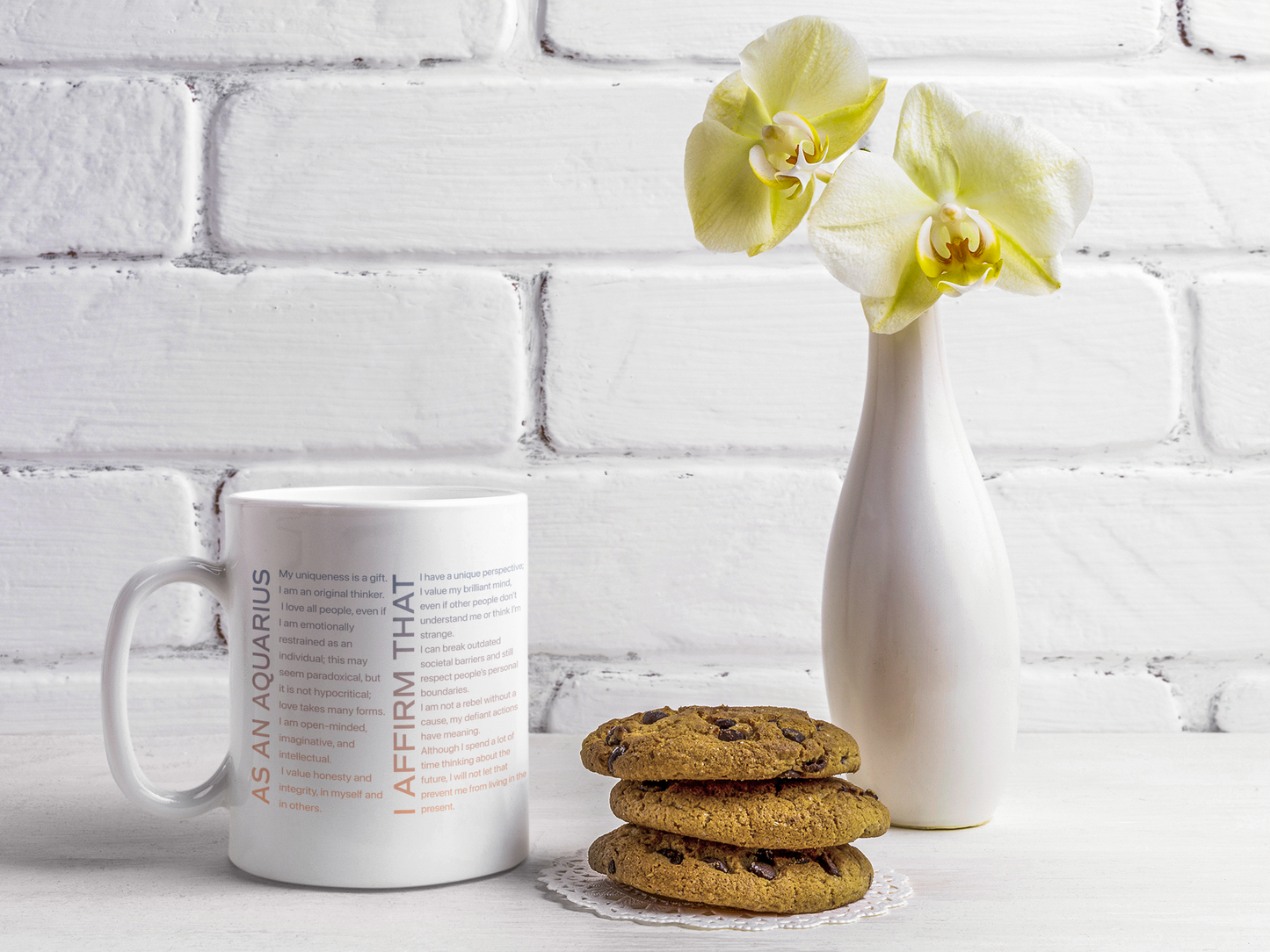 Aquarius Mug with Affirmations - Affirmicious