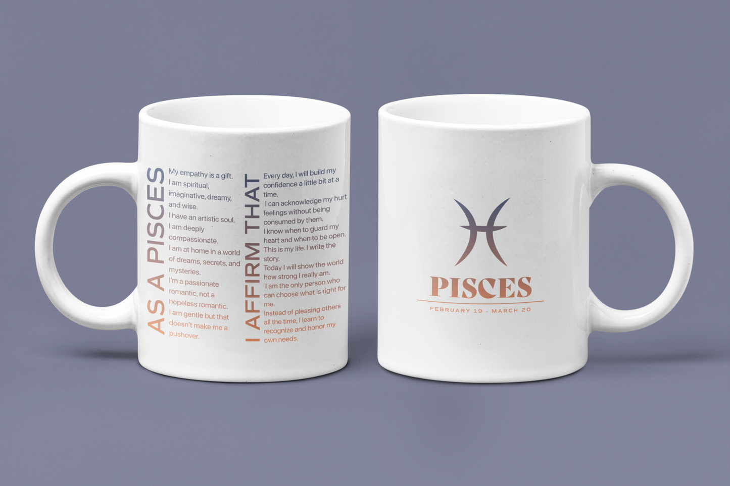 Pisces Mug with Affirmations - Affirmicious