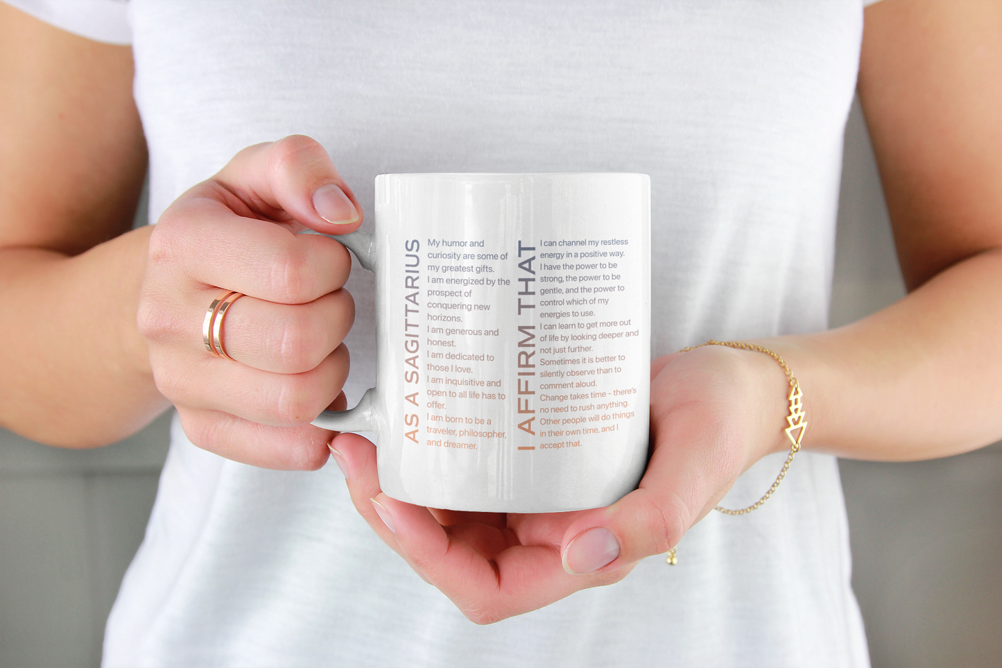 Sagittarius Mug with Affirmations - Affirmicious