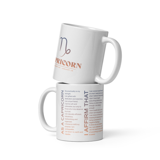 Capricorn Mug with Affirmations - Affirmicious