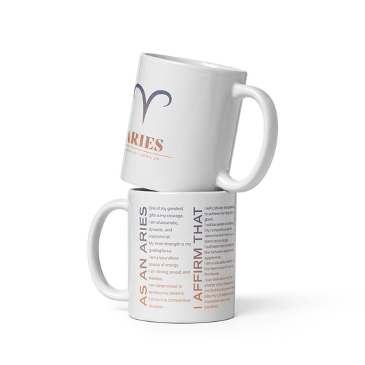 Aries Mug with Affirmations - Affirmicious
