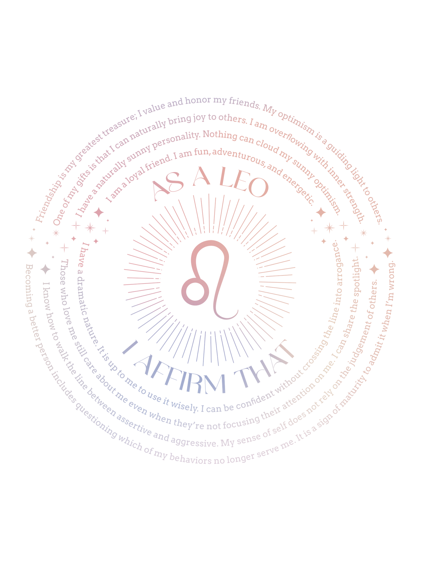 Leo Affirmations T-Shirt - Affirmicious