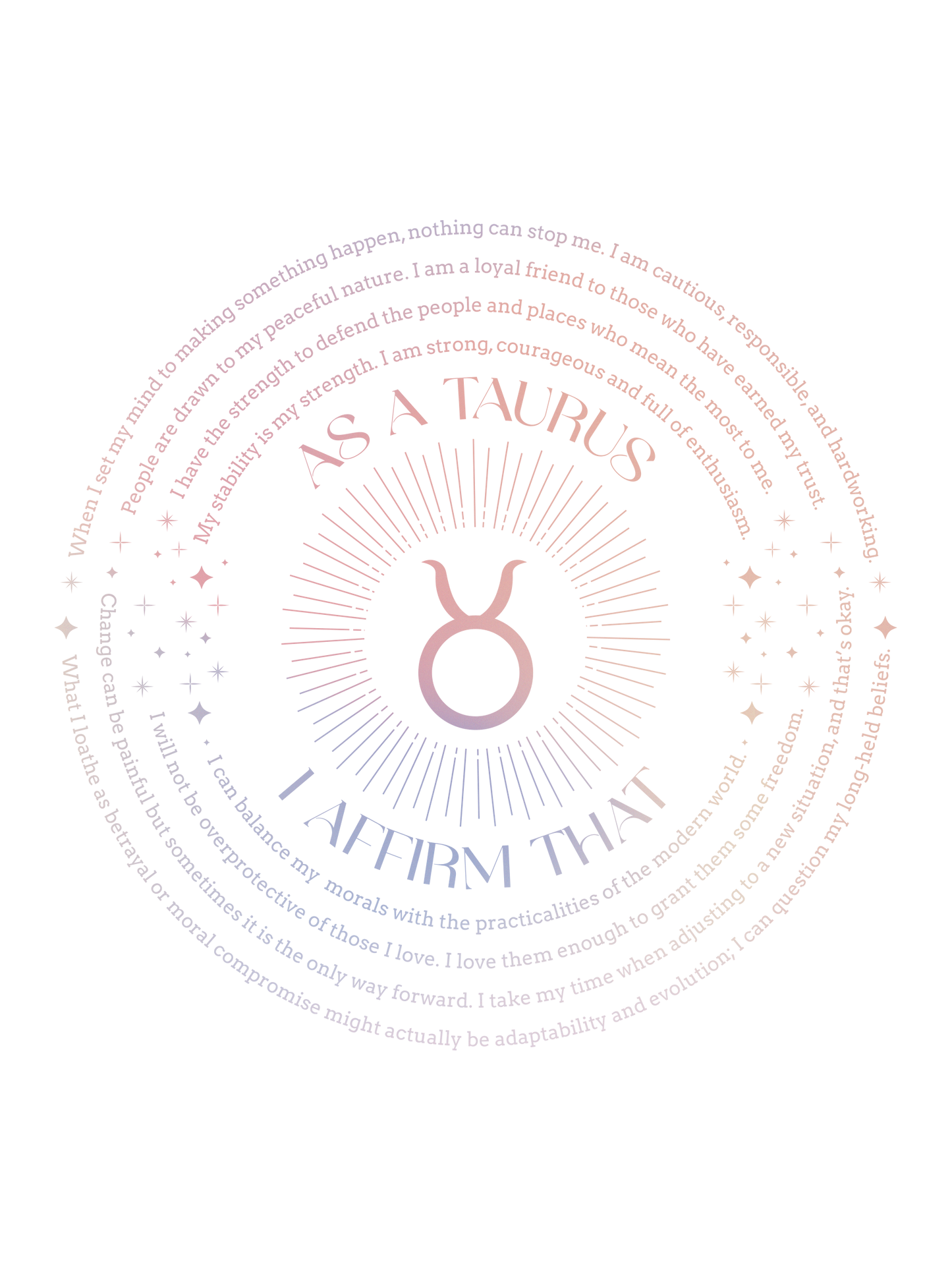 Taurus Affirmations T-Shirt - Affirmicious