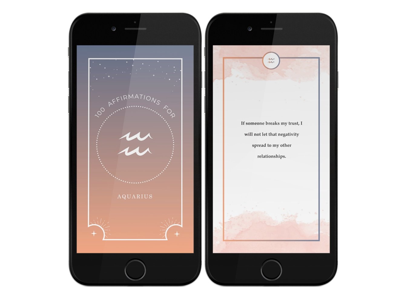 Aquarius Digital Zodiac Affirmation Cards - Affirmicious