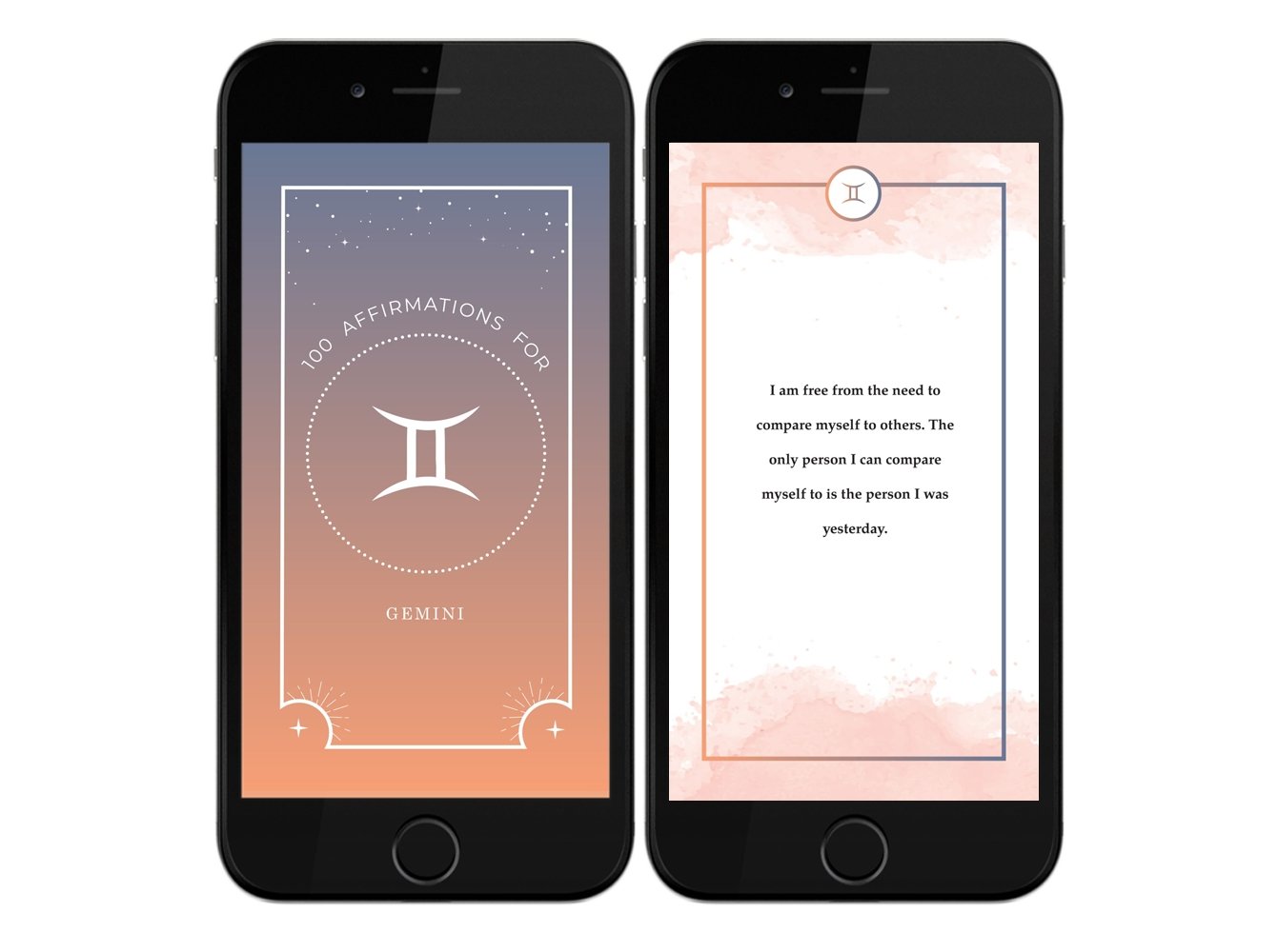 Gemini Digital Zodiac Affirmation Cards - Affirmicious