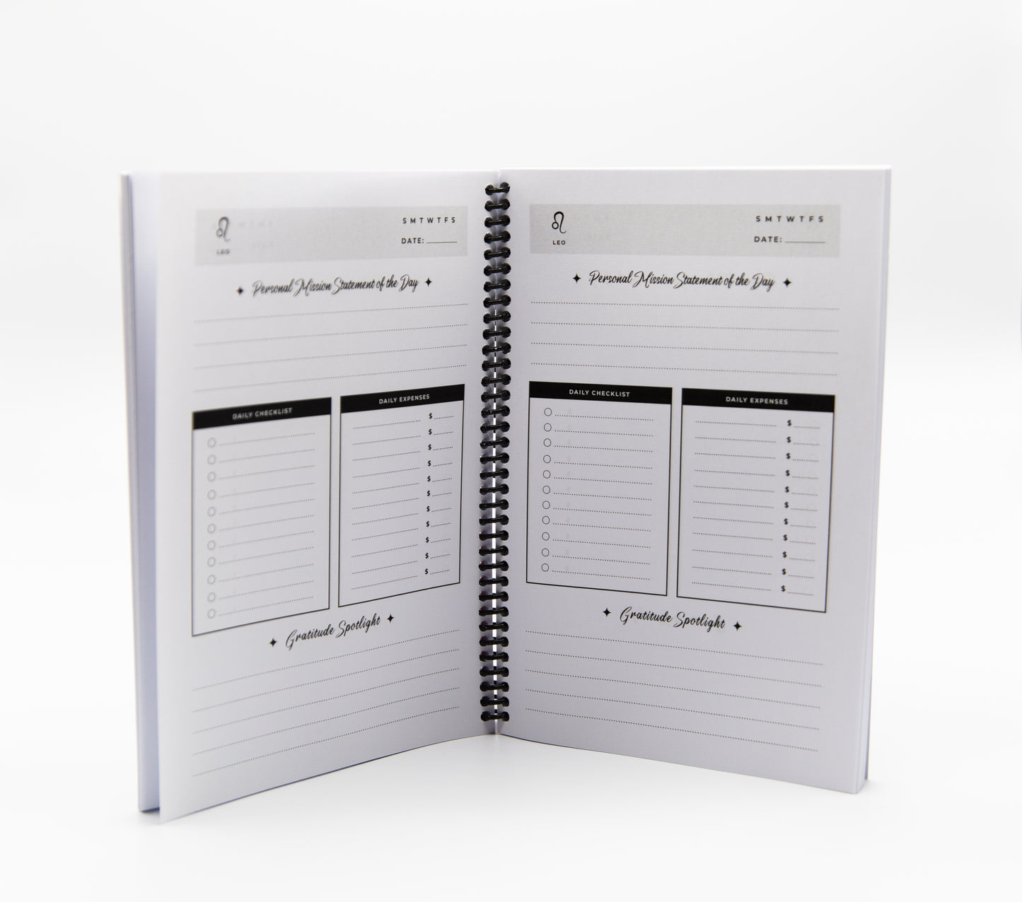 Leo Affirmation Day Planner | 4-Month Undated - Affirmicious