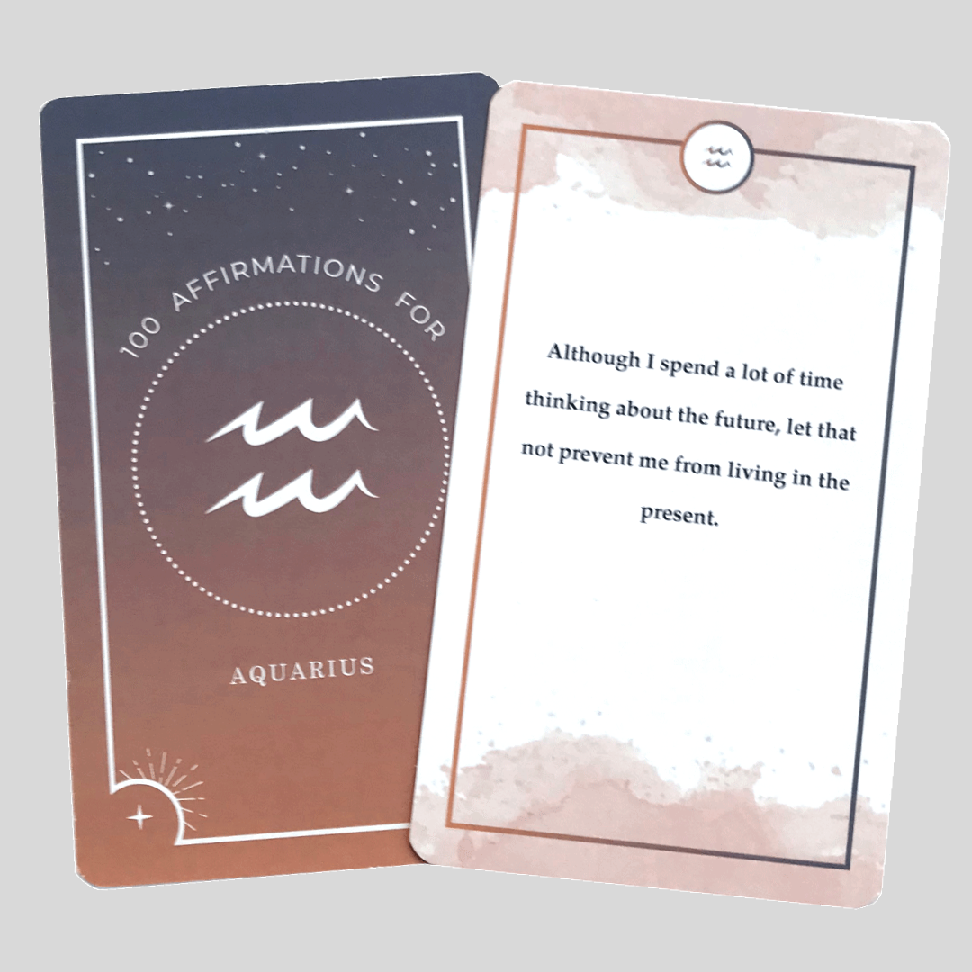 Aquarius 100 Affirmations Card Deck - Affirmicious