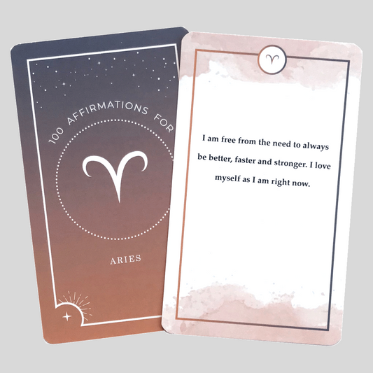 Aries 100 Affirmations Card Deck - Affirmicious