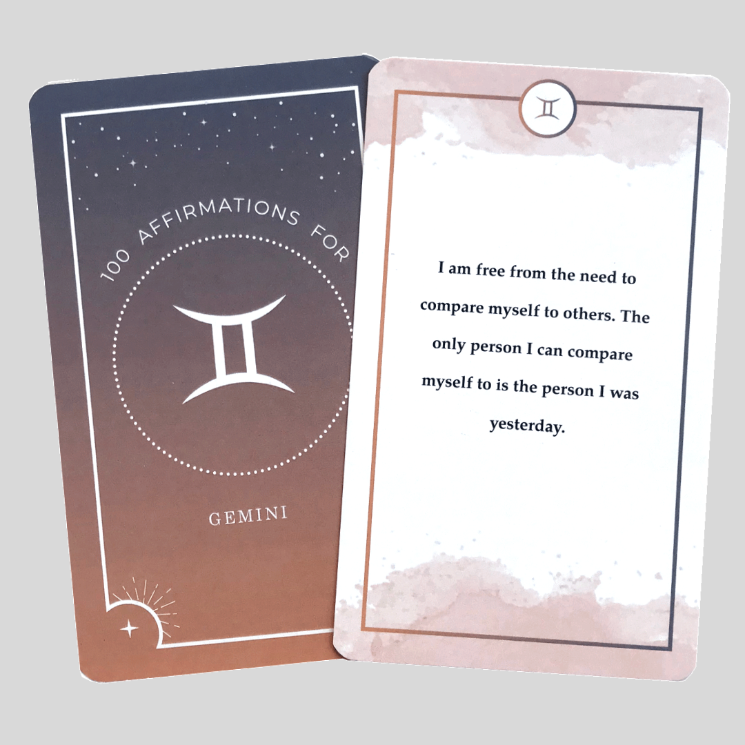 Gemini 100 Affirmations Card Deck - Affirmicious