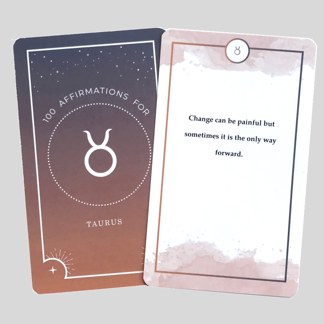 Taurus 100 Affirmations Card Deck - Affirmicious