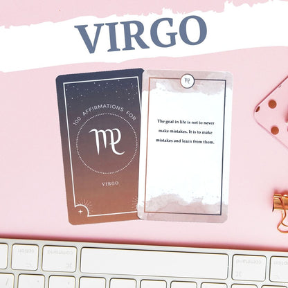 Virgo 100 Affirmations Card Deck - Affirmicious
