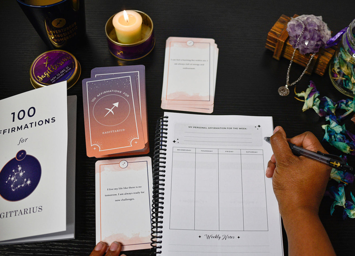 Sagittarius 100 Affirmations Card Deck - Affirmicious