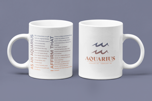 Aquarius Mug with Affirmations - Affirmicious