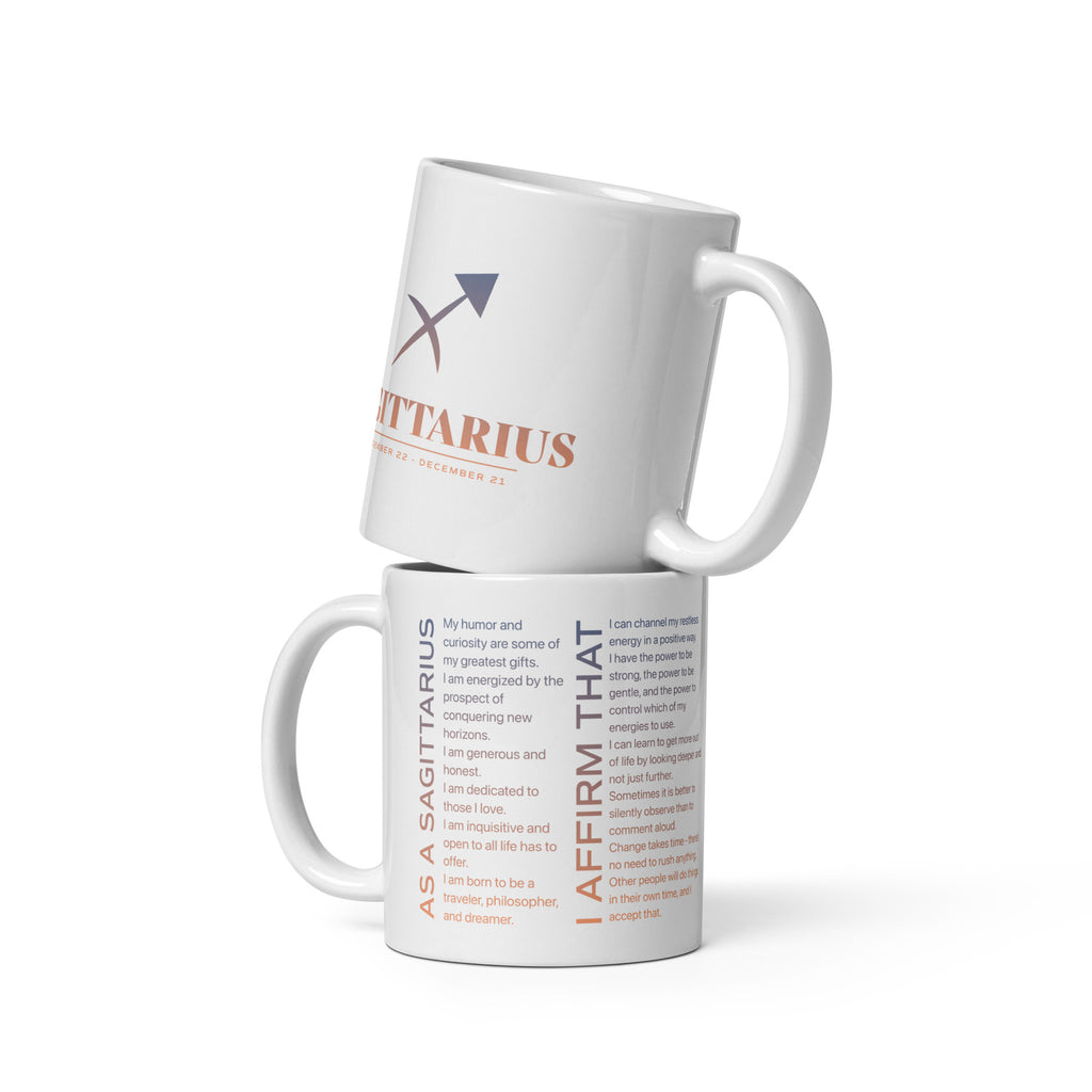 Sagittarius Mug with Affirmations - Affirmicious