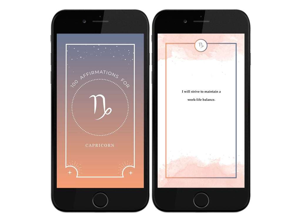 Capricorn Digital Zodiac Affirmation Cards - Affirmicious