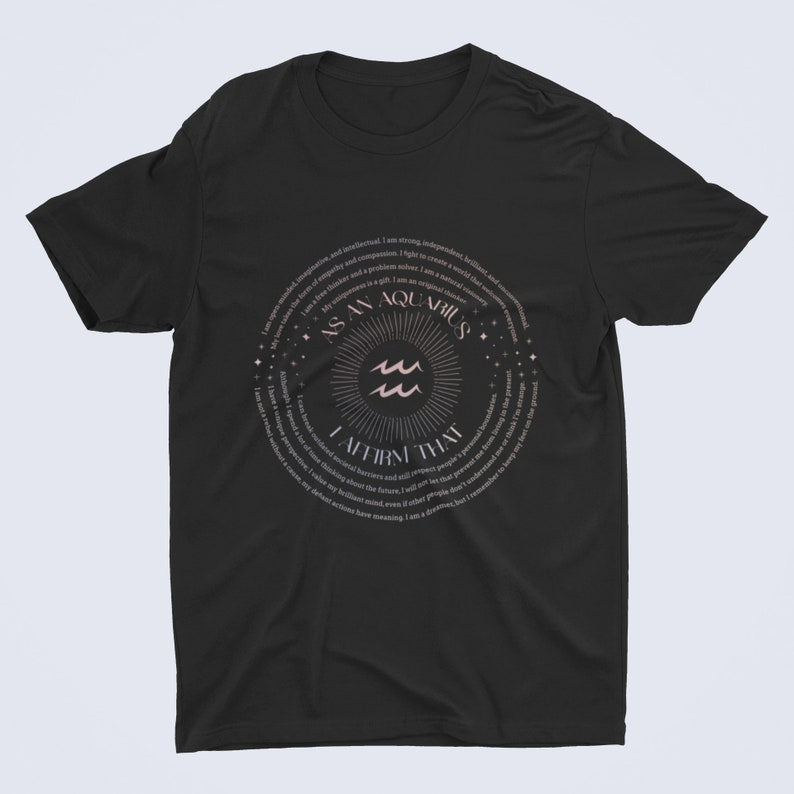 Aquarius Affirmations T-Shirt - Affirmicious