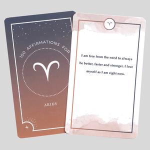 Aries 100 Affirmations Card Deck - Affirmicious