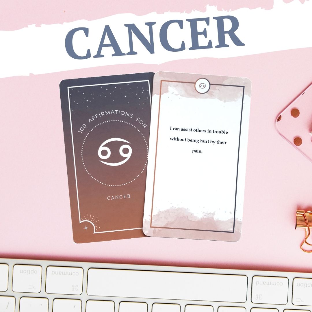 Cancer 100 Affirmations Card Deck - Affirmicious