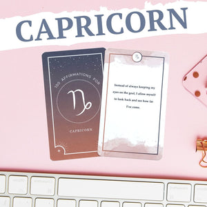 Capricorn 100 Affirmations Card Deck - Affirmicious