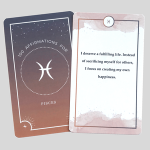 Pisces 100 Affirmations Card Deck - Affirmicious