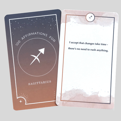 Sagittarius 100 Affirmations Card Deck - Affirmicious