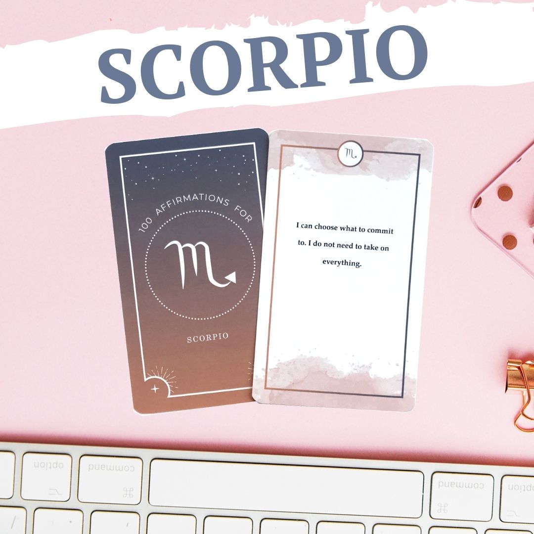 Scorpio 100 Affirmations Card Deck - Affirmicious