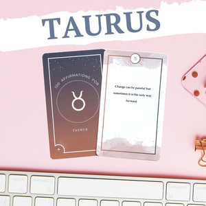 Taurus 100 Affirmations Card Deck - Affirmicious
